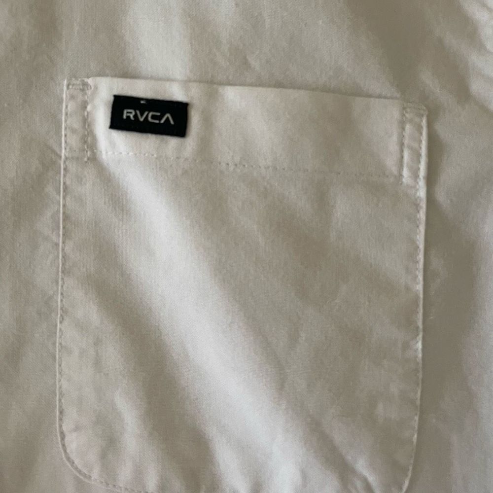 RVCA Men’s White Slim Fit That’ll Do Long Sleeves Button Down Dress SZ M #1103 - Picture 11 of 13